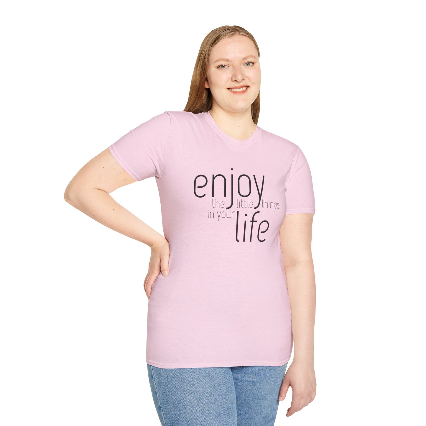 Enjoy the Little Things T-Shirt | Unisex Softstyle Tee for Everyday Comfort - Rhythm & Drip
