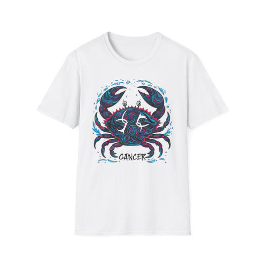 Cancer Zodiac T-Shirt White Printify T-Shirt Rhythm & Drip Apparel