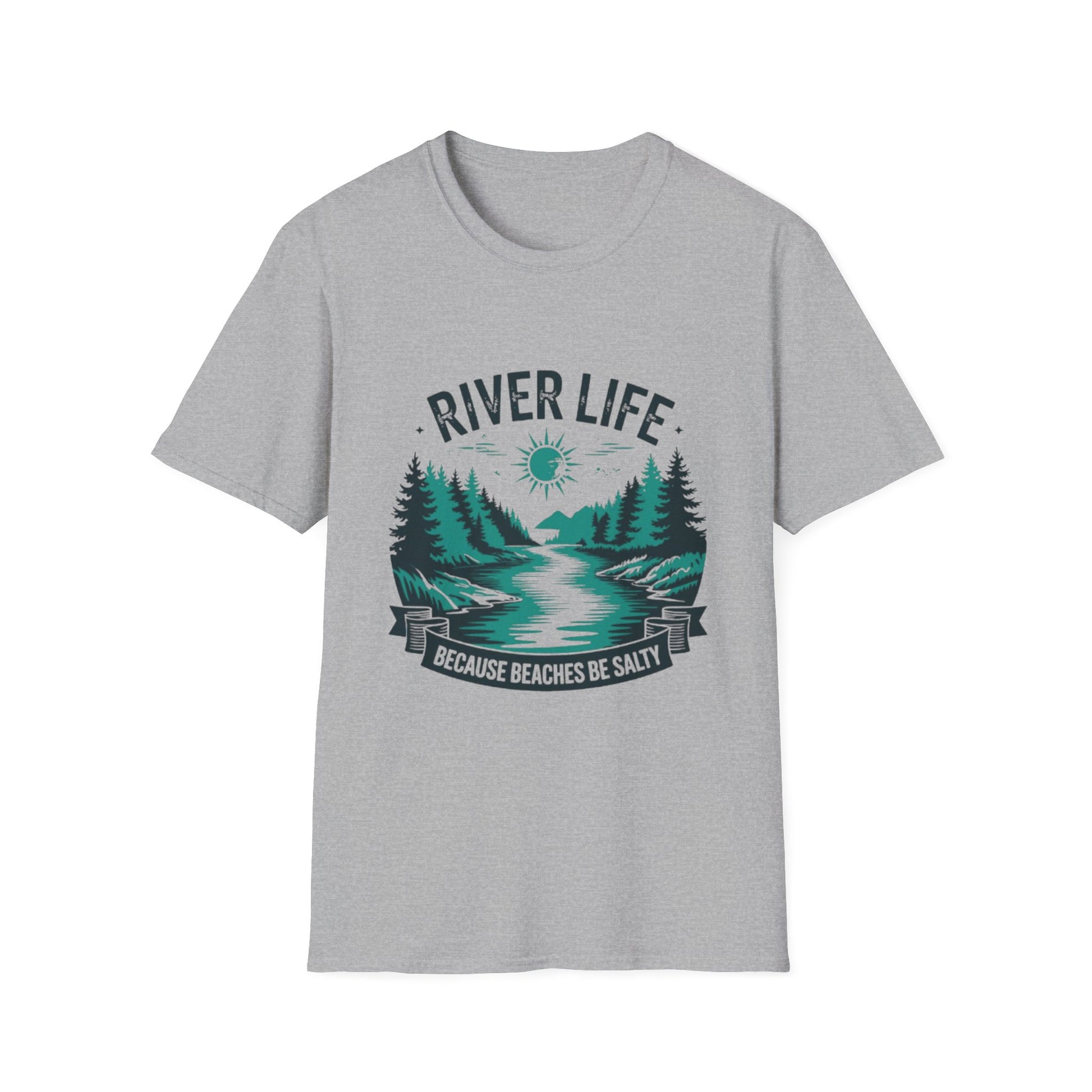 Summer- River Life Graphic T-Shirt Sport Grey Printify T-Shirt Rhythm & Drip Apparel