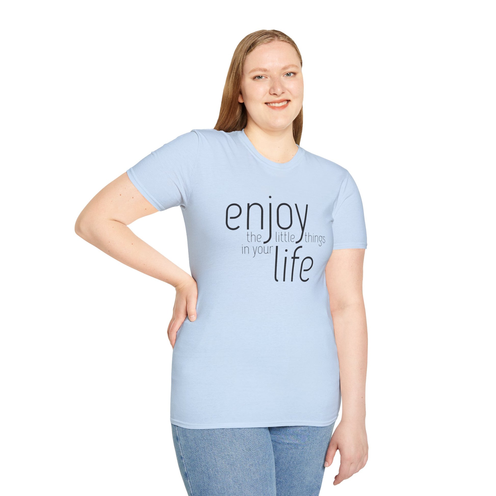 Enjoy the Little Things T-Shirt | Unisex Softstyle Tee for Everyday Comfort - Rhythm & Drip