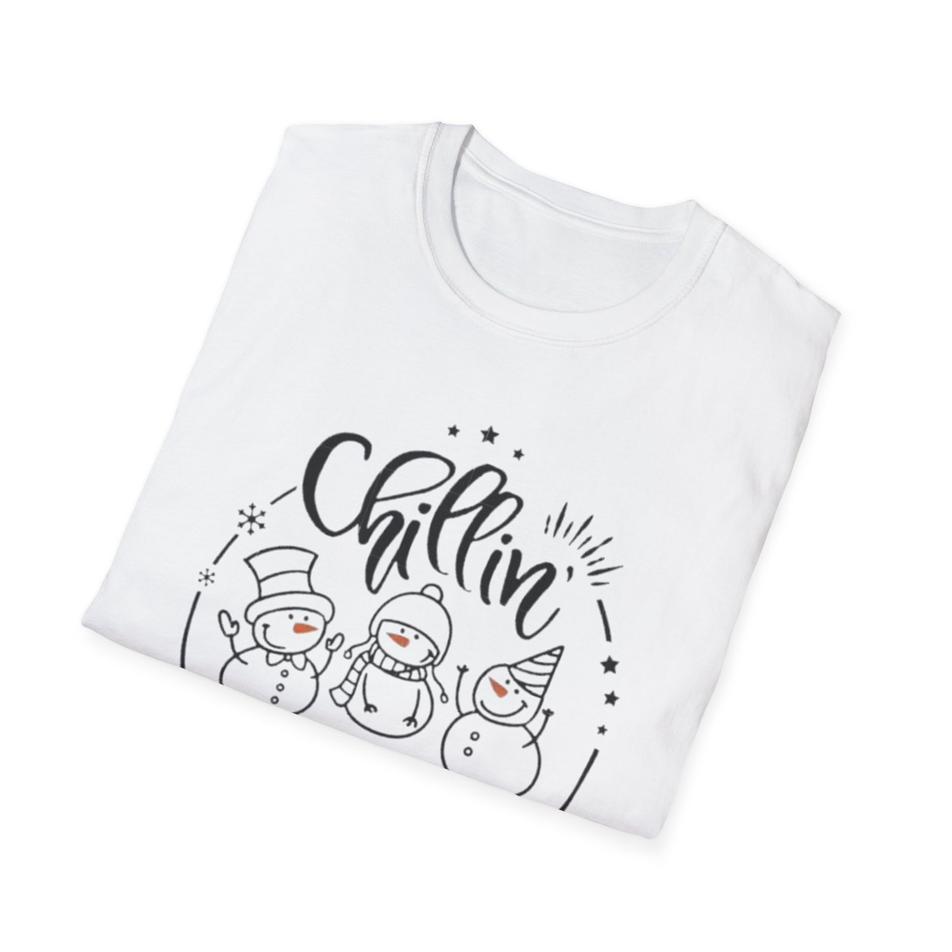 Winter- Chillin' with My Snowmies T-Shirt Printify T-Shirt Rhythm & Drip Apparel