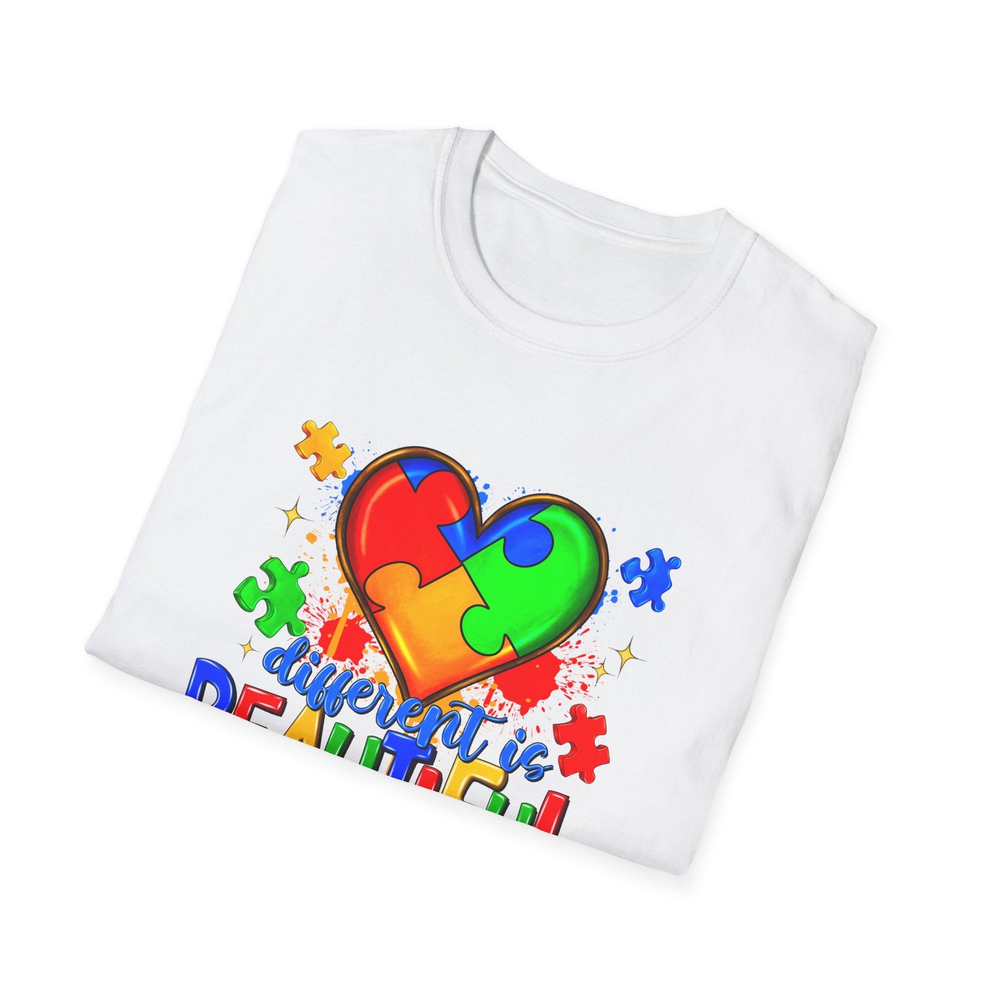 Autism Puzzle Heart T-Shirt Printify T-Shirt Rhythm & Drip Apparel