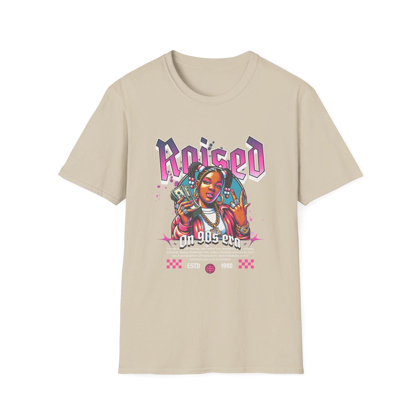 90s Retro Graphic Tee Sand Printify T-Shirt Rhythm & Drip Apparel