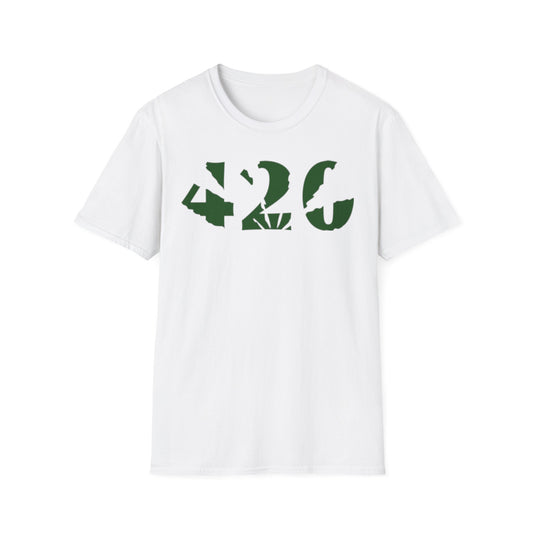 420 Green Leaf T-Shirt White Printify T-Shirt Rhythm & Drip Apparel