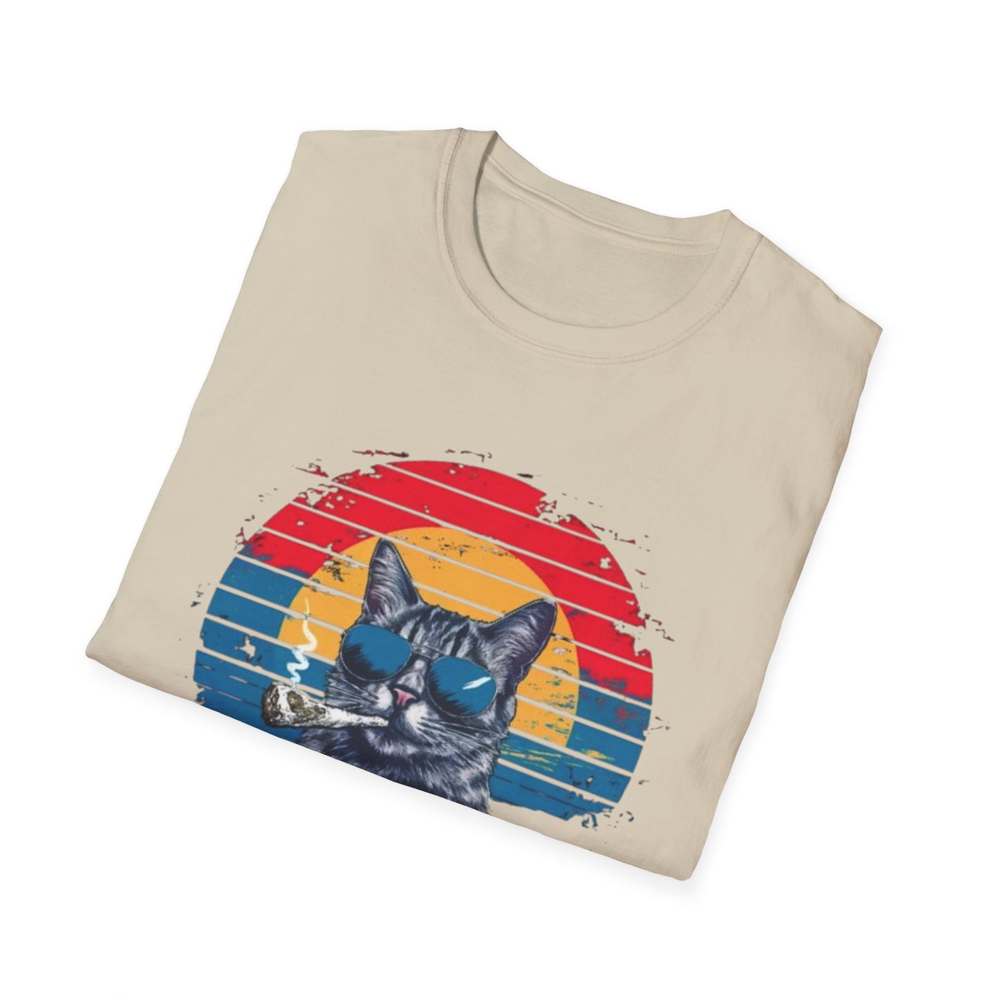 Badass Cat Dad T-Shirt Printify T-Shirt Rhythm & Drip Apparel
