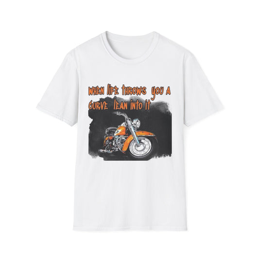 When Life Gives You A Curve Lean Into It White Printify T-Shirt Rhythm & Drip Apparel