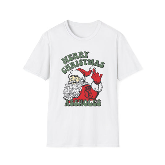 Funny Christmas T-Shirt, Merry Christmas A**holes Graphic Tee, Holiday Humor Shirt, Unisex Festive Tee, Gift for Him/Her
