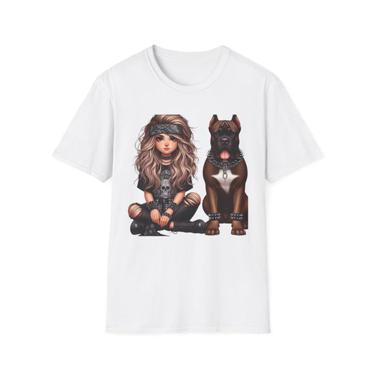 A Girl And Her Dog 5 T-Shirt White Printify T-Shirt Rhythm & Drip Apparel