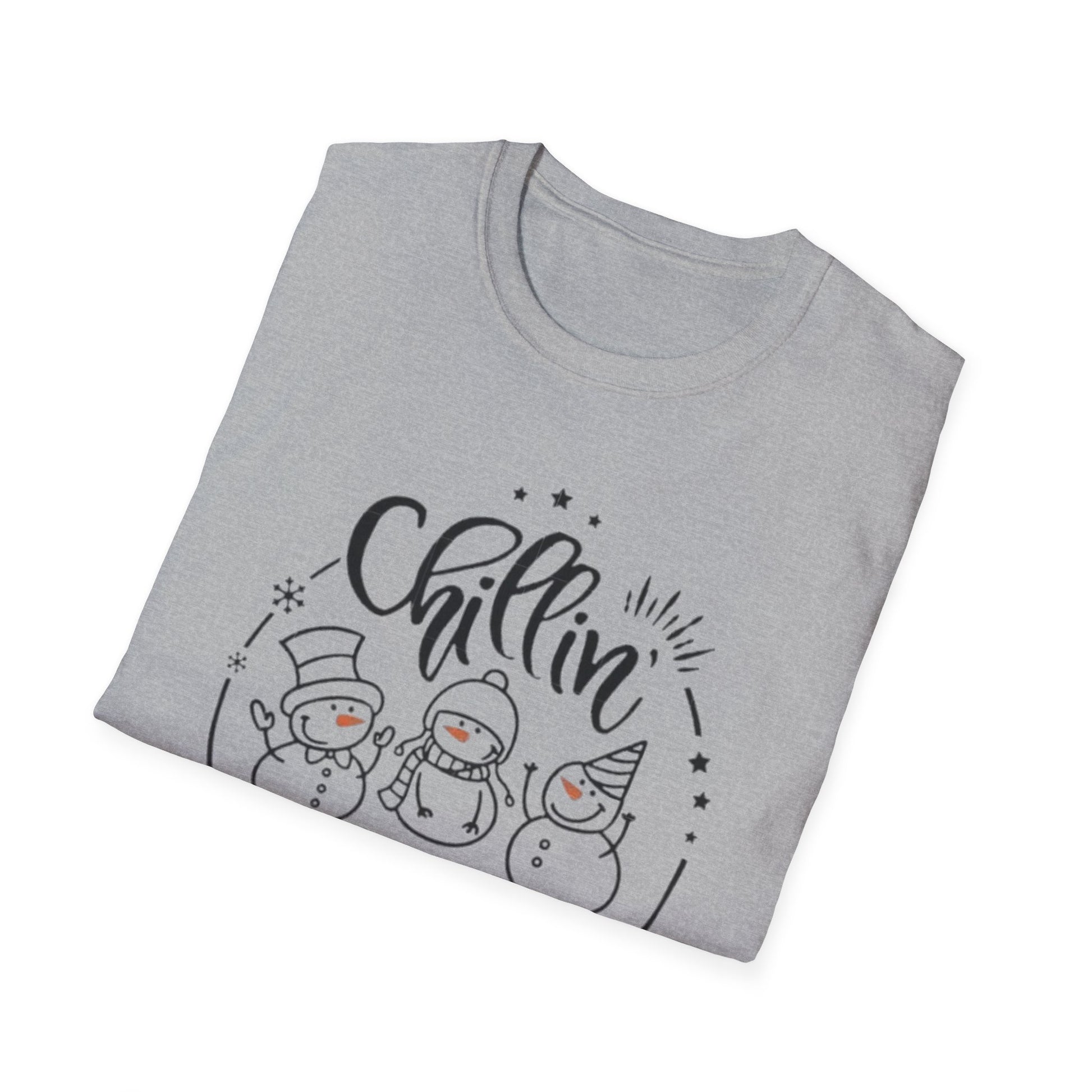Winter- Chillin' with My Snowmies T-Shirt Printify T-Shirt Rhythm & Drip Apparel