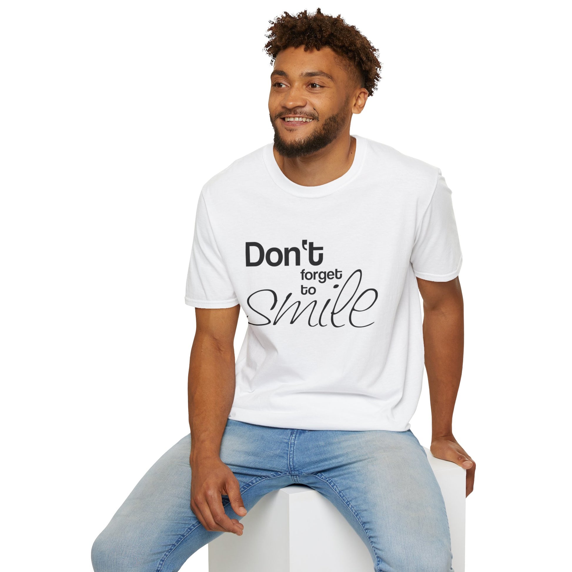 Inspirational Quote Unisex T-Shirt – "Don't Forget to Smile" - Rhythm & Drip