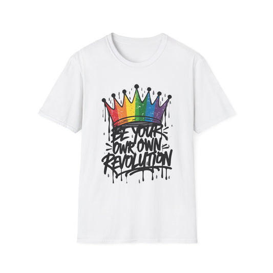 Be Your Own Revolution LGTBQ T-Shirt White Printify T-Shirt Rhythm & Drip Apparel