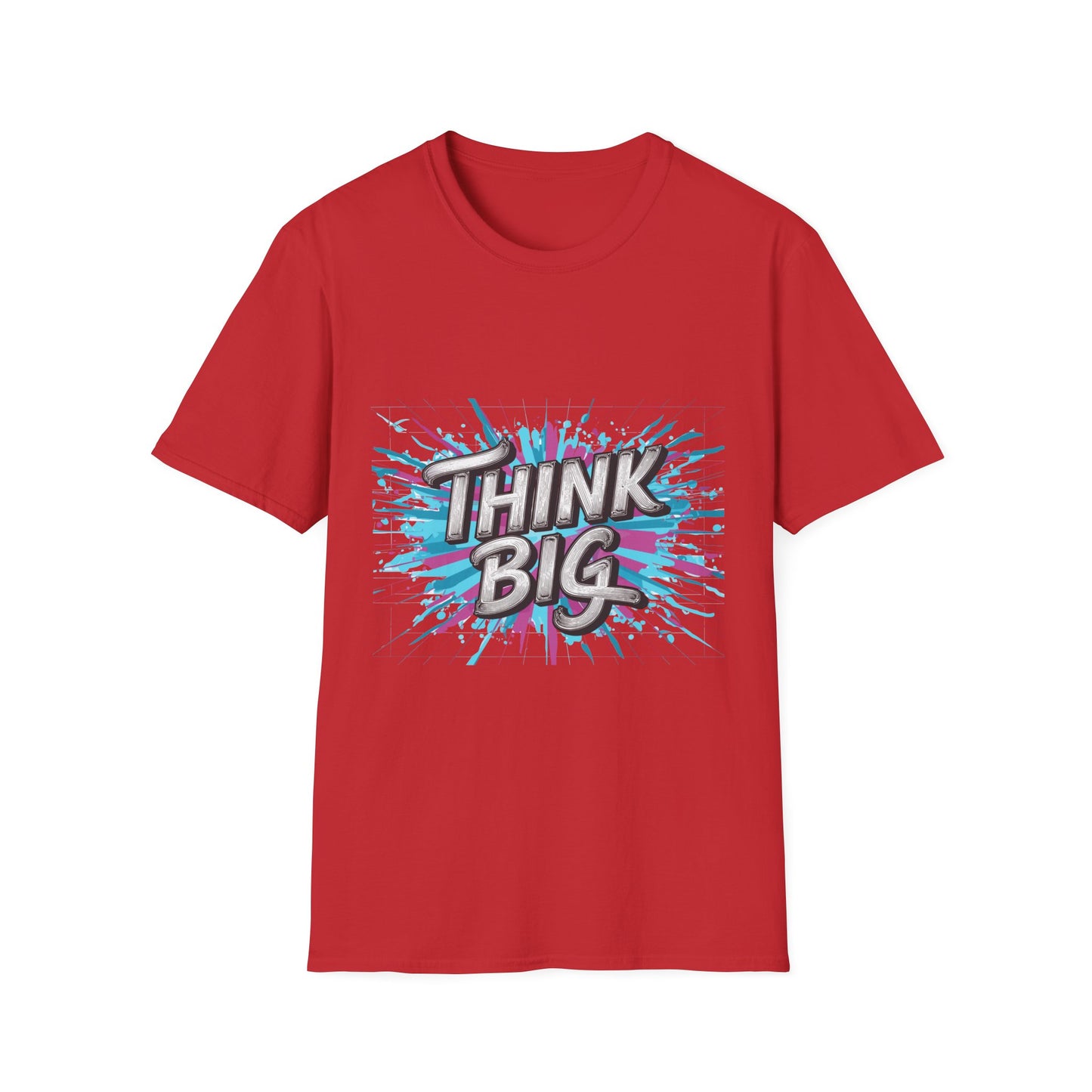 Inspirational Unisex Softstyle T-Shirt - 'Think Big' Motivational Graphic Tee