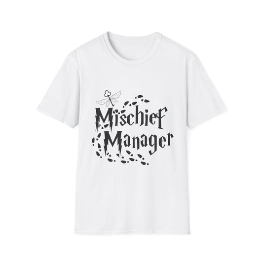 Mischief Manager Unisex Softstyle T-Shirt - Playful and Trendy Statement Tee