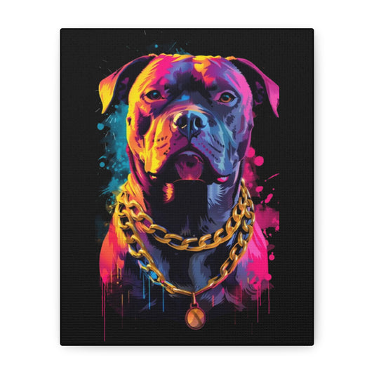 Dog- Vibrant Dog Portrait Canvas Art, Dog Lover Gift, Home Decor, Unique Wall Art, Pet Memorial Decoration, Colorful Art Print 8" x 10" (Vertical) 1.25" Printify Canvas Rhythm & Drip Apparel
