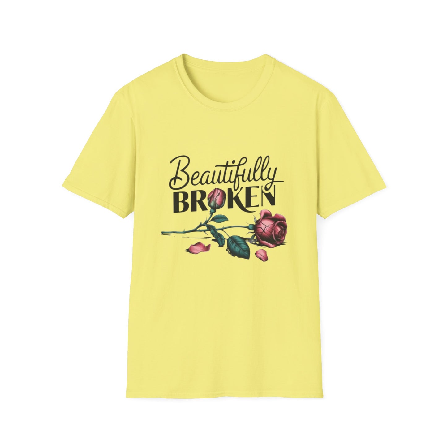 Beautifully Broken T-Shirt Cornsilk Printify T-Shirt Rhythm & Drip Apparel