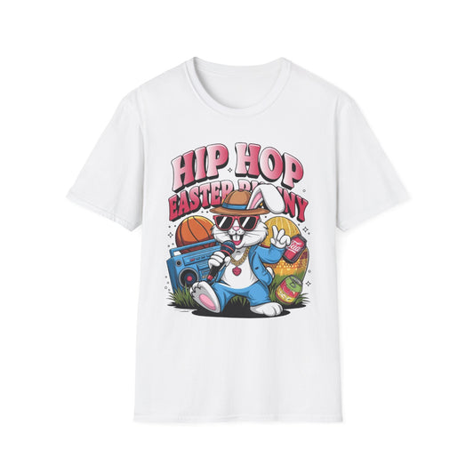 Easter- Hip Hop Easter Bunny T-Shirt White Printify T-Shirt Rhythm & Drip Apparel