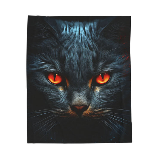 Cat- Fierce Feline Velveteen Plush Blanket, Cozy Cat Lover Throw, Cat-Themed Home Decor, Unique Gift for Pet Owners, Soft Warm Blanket 50" × 60" Rhythm & Drip All Over Prints Rhythm & Drip Apparel