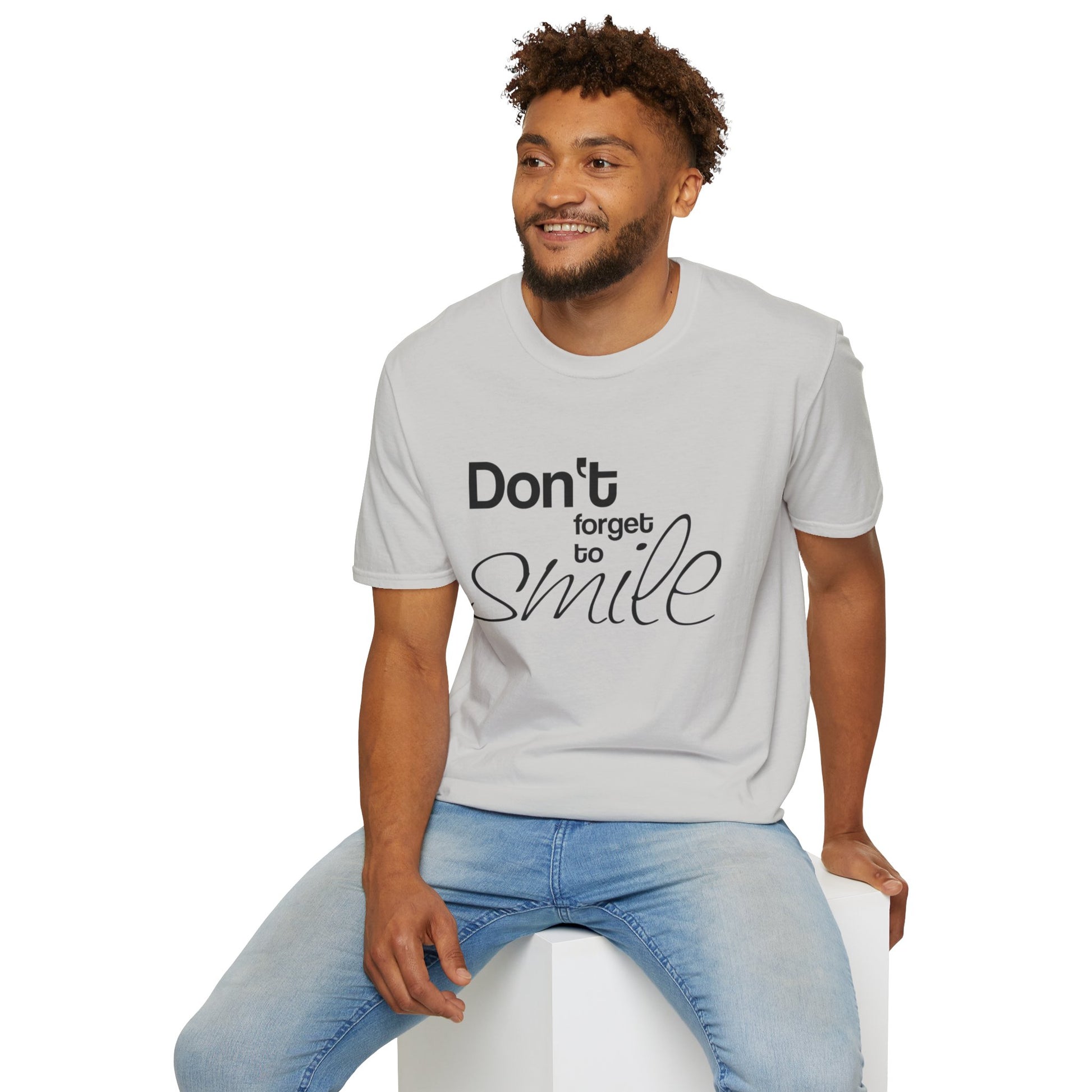 Inspirational Quote Unisex T-Shirt – "Don't Forget to Smile" - Rhythm & Drip