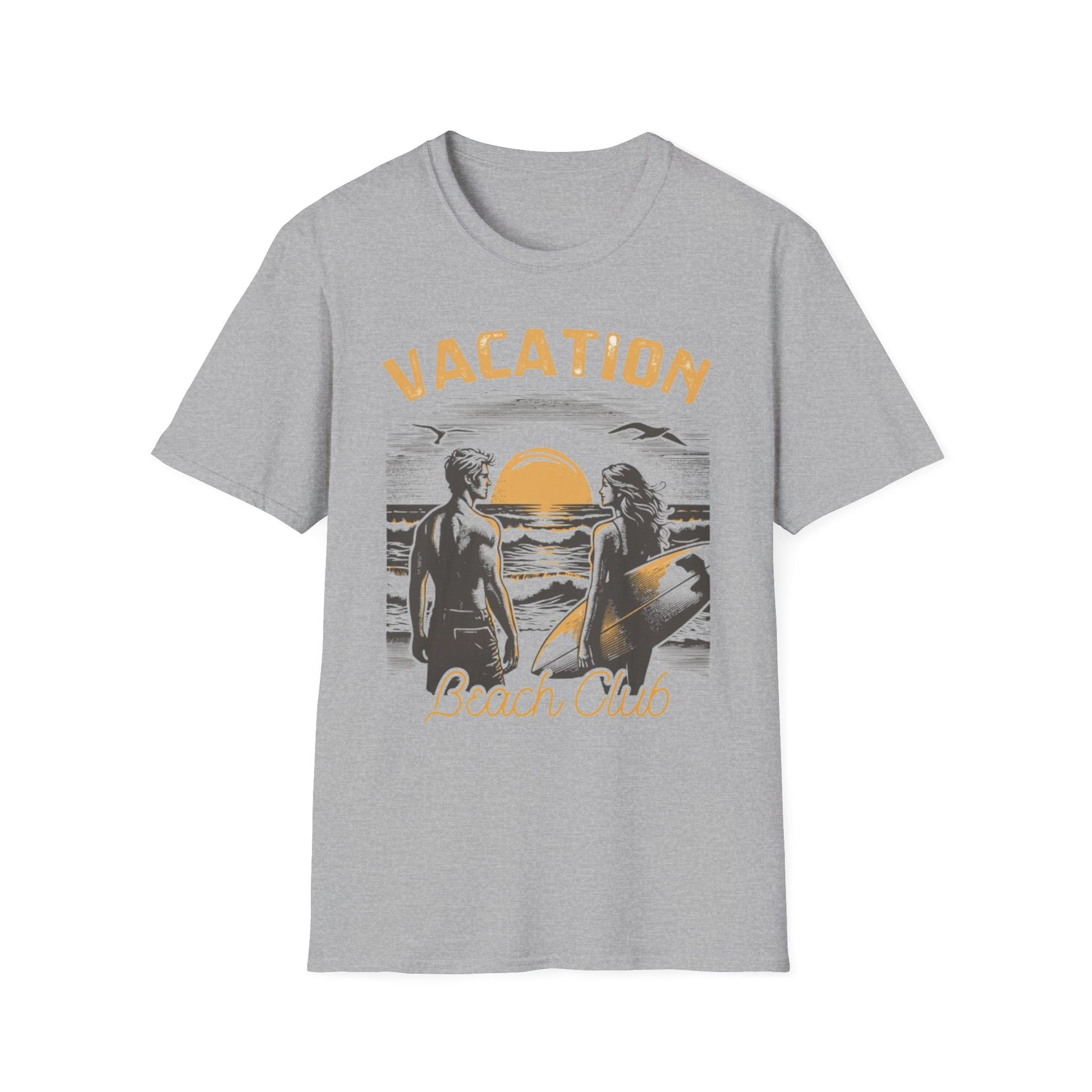 Summer- Retro Vacation Beach Club T-Shirt Sport Grey Printify T-Shirt Rhythm & Drip Apparel