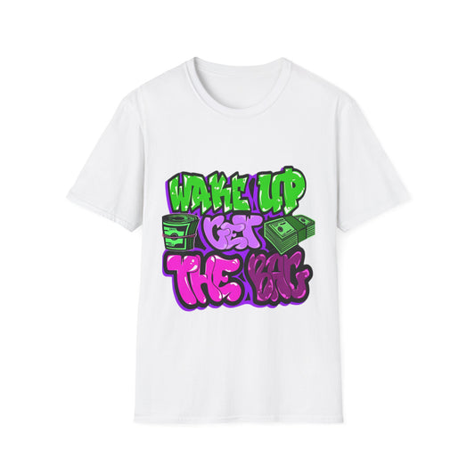 Wake Up & Get the Bag T-Shirt White Printify T-Shirt Rhythm & Drip Apparel