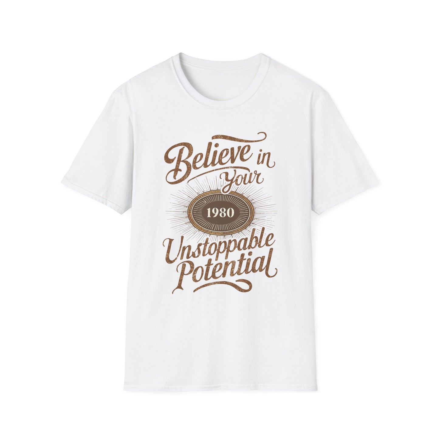 Believe in Your Unstoppable Potential T-Shirt White Printify T-Shirt Rhythm & Drip Apparel