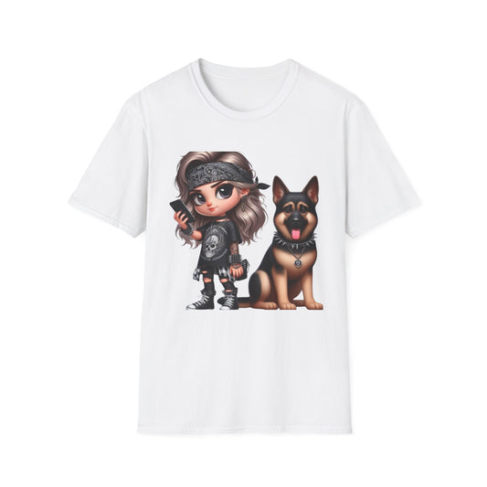 A Girl And Her Dog 1 T-Shirt White Printify T-Shirt Rhythm & Drip Apparel