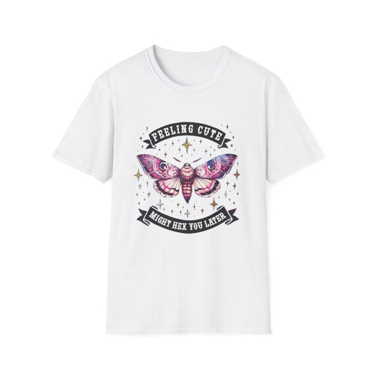 Feeling Cute Might Hex You T-Shirt White Printify T-Shirt Rhythm & Drip Apparel
