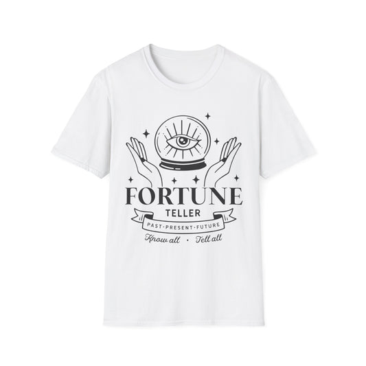 Mystical Fortune Teller T-Shirt White Printify T-Shirt Rhythm & Drip Apparel