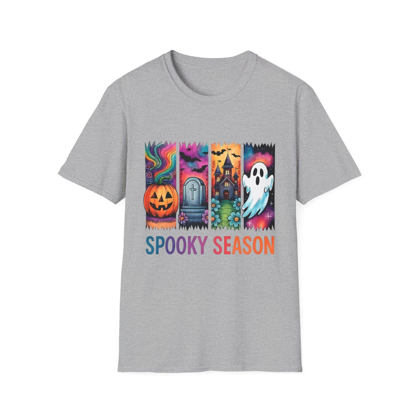 Spooky Season T-Shirt - Fun Halloween Tee for Celebrations, Fall Festivities, Costume Parties, Ghost Lovers, Pumpkin Fans Sport Grey Printify T-Shirt Rhythm & Drip Apparel