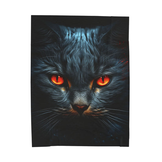 Cat- Fierce Feline Velveteen Plush Blanket, Cozy Cat Lover Throw, Cat-Themed Home Decor, Unique Gift for Pet Owners, Soft Warm Blanket 60" × 80" Rhythm & Drip All Over Prints Rhythm & Drip Apparel
