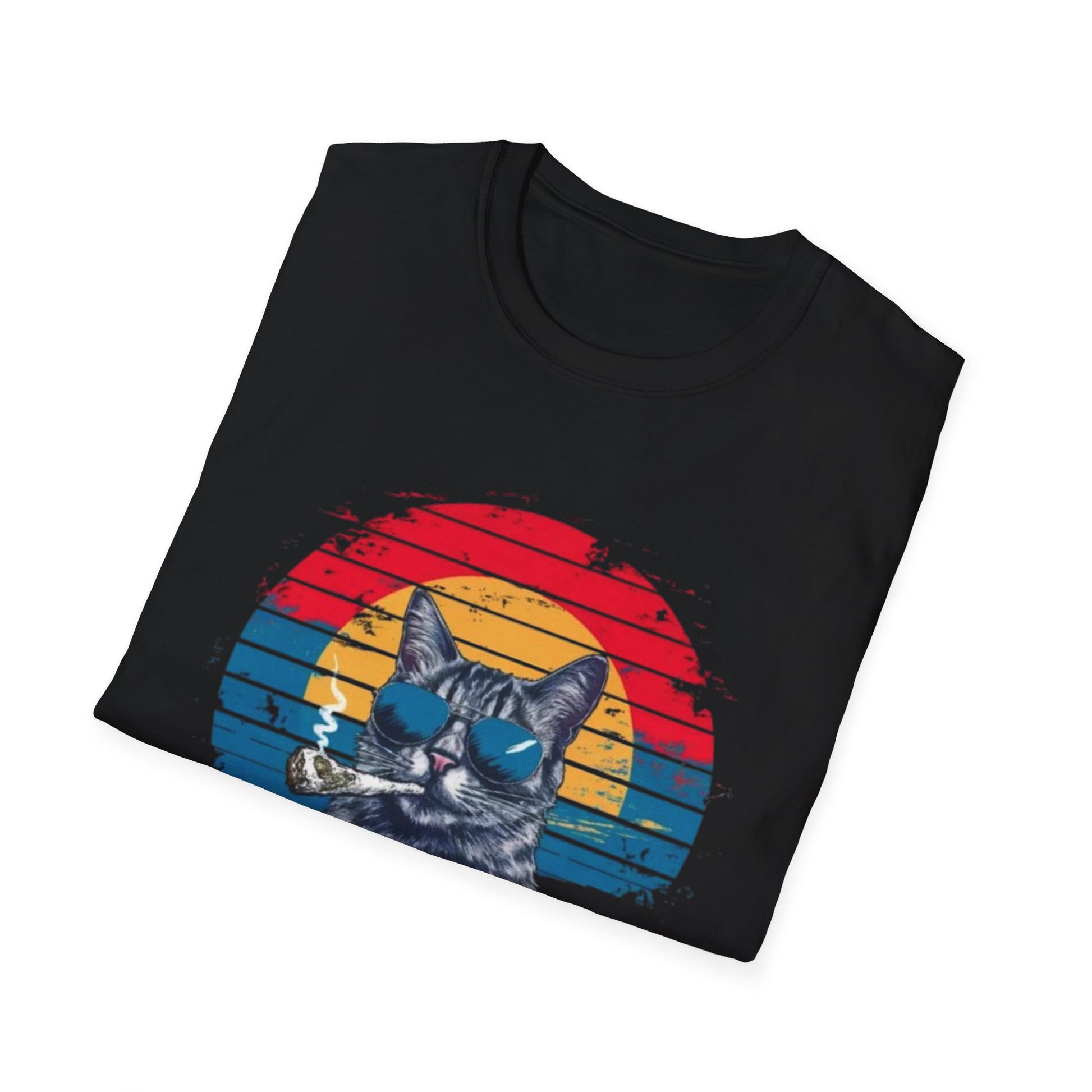 Badass Cat Dad T-Shirt Printify T-Shirt Rhythm & Drip Apparel