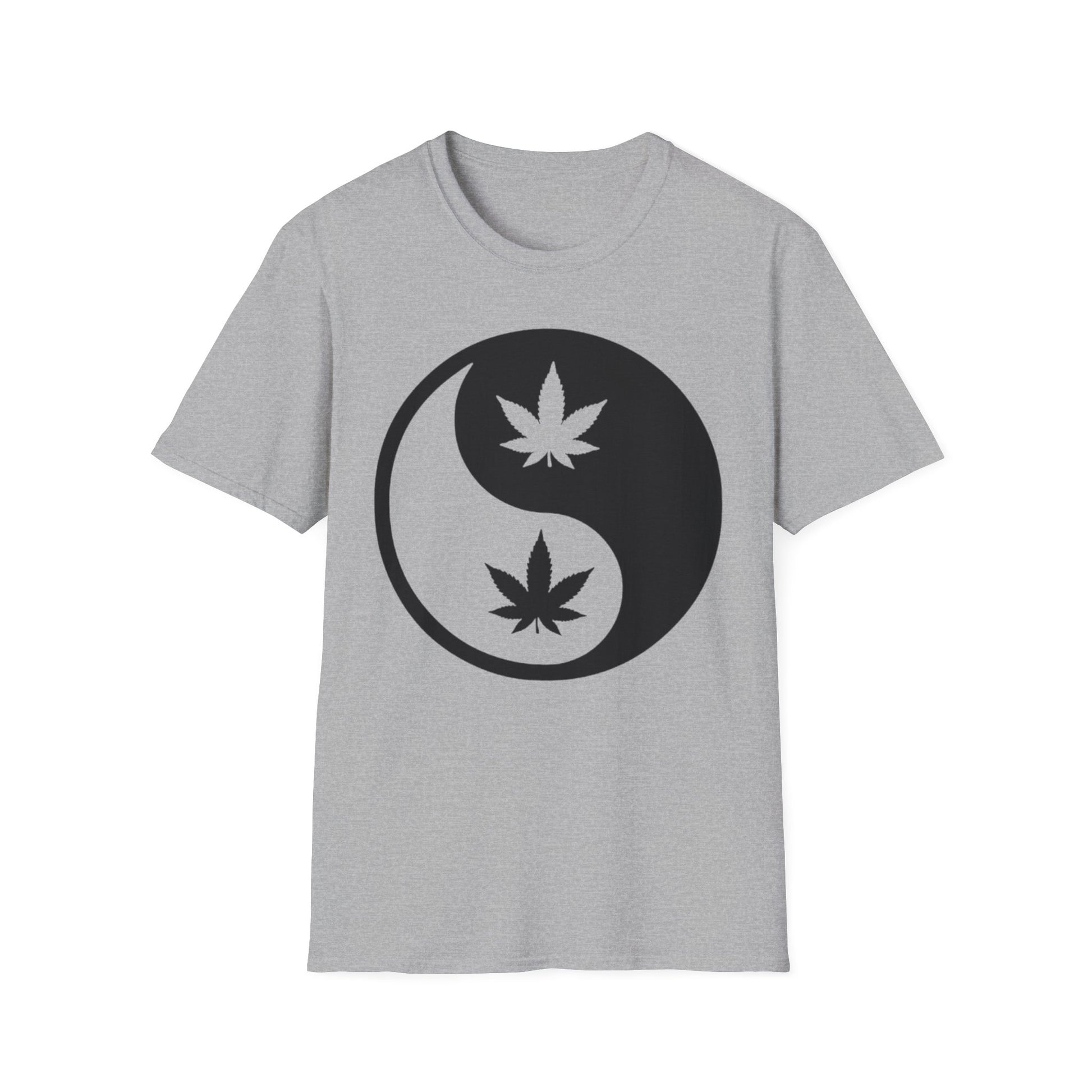 Ying Yang Weed T-Shirt Sport Grey Printify T-Shirt Rhythm & Drip Apparel