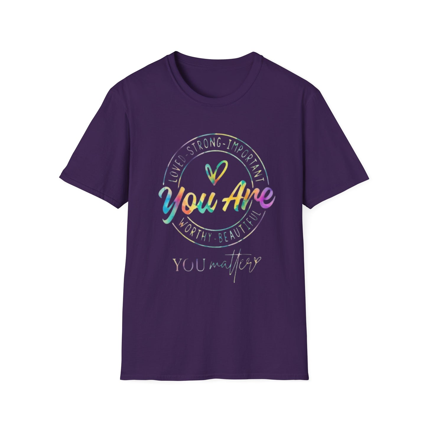 You Are Enough T-Shirt Purple Printify T-Shirt Rhythm & Drip Apparel