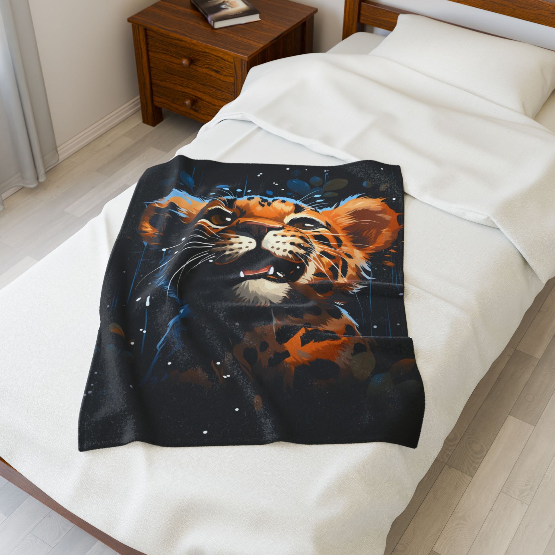 Leopard- Cozy Wildlife Plush Blanket - Perfect for Kids, Home Decor, Gifts, Camping, Animal Lovers Printify All Over Prints Rhythm & Drip Apparel