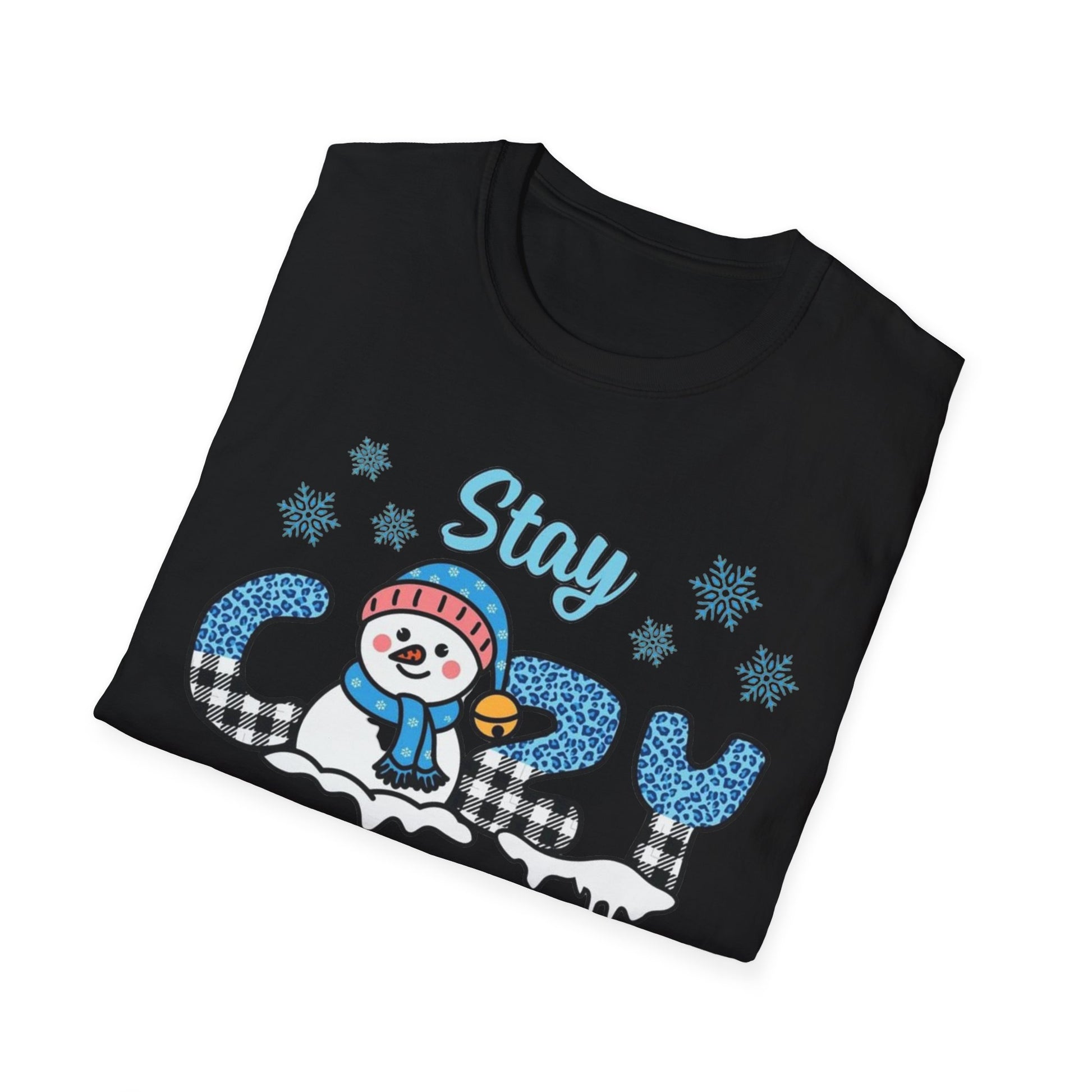 Winter- Cozy Snowman T-Shirt Printify T-Shirt Rhythm & Drip Apparel