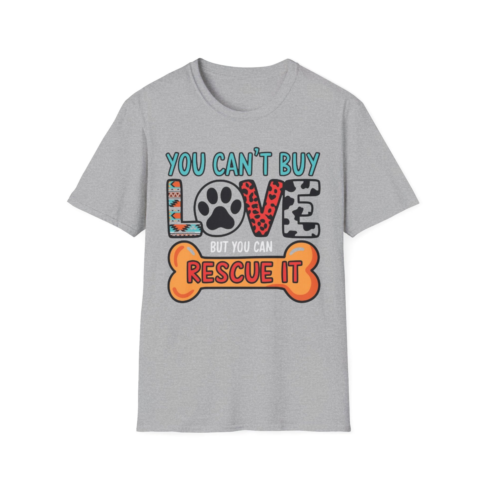 You Can't Buy Love - Rescue It T-Shirt Sport Grey Printify T-Shirt Rhythm & Drip Apparel