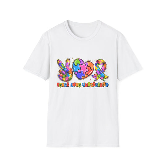 Autism Awareness T-Shirt White Printify T-Shirt Rhythm & Drip Apparel