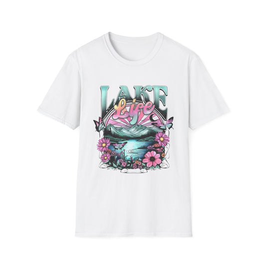 Summer- Lake Life T-Shirt White Printify T-Shirt Rhythm & Drip Apparel