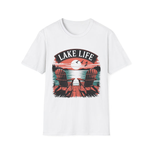 Summer- Lake Life T-Shirt White Printify T-Shirt Rhythm & Drip Apparel
