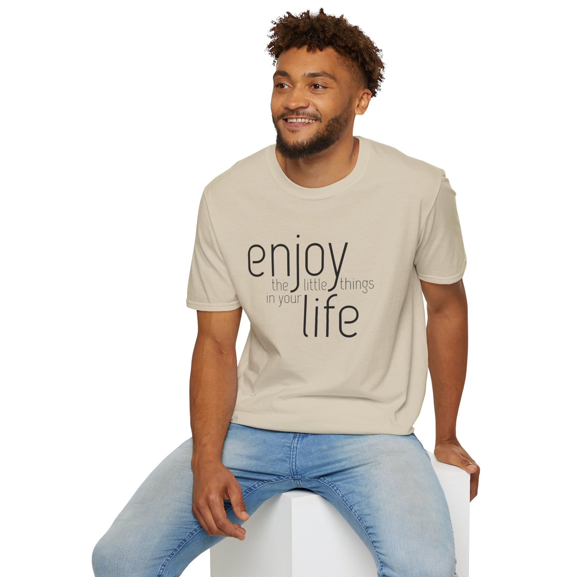 Enjoy the Little Things T-Shirt | Unisex Softstyle Tee for Everyday Comfort - Rhythm & Drip