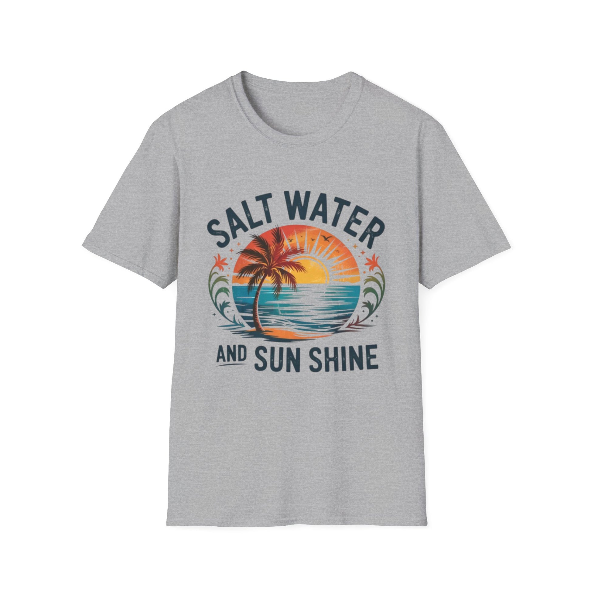 Summer- Sunshine & Salt Water T-Shirt Sport Grey Printify T-Shirt Rhythm & Drip Apparel