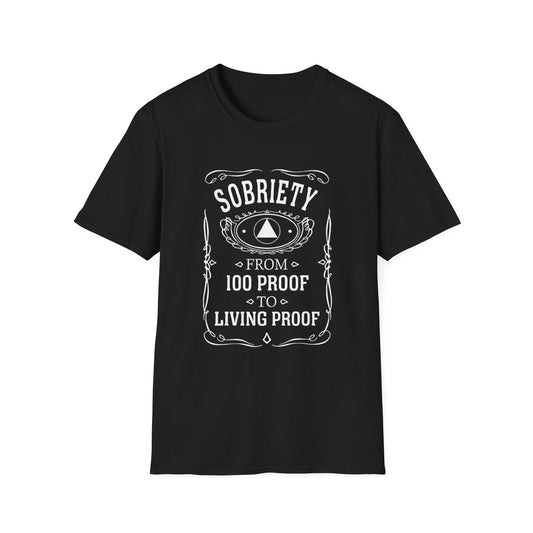 Addiction- Sobriety T-Shirt - Unisex Tee, Recovery Gift, Alcohol Awareness Apparel, Motivational Shirt, Sober Living Wear, Gift for Friends Black Printify T-Shirt Rhythm & Drip Apparel