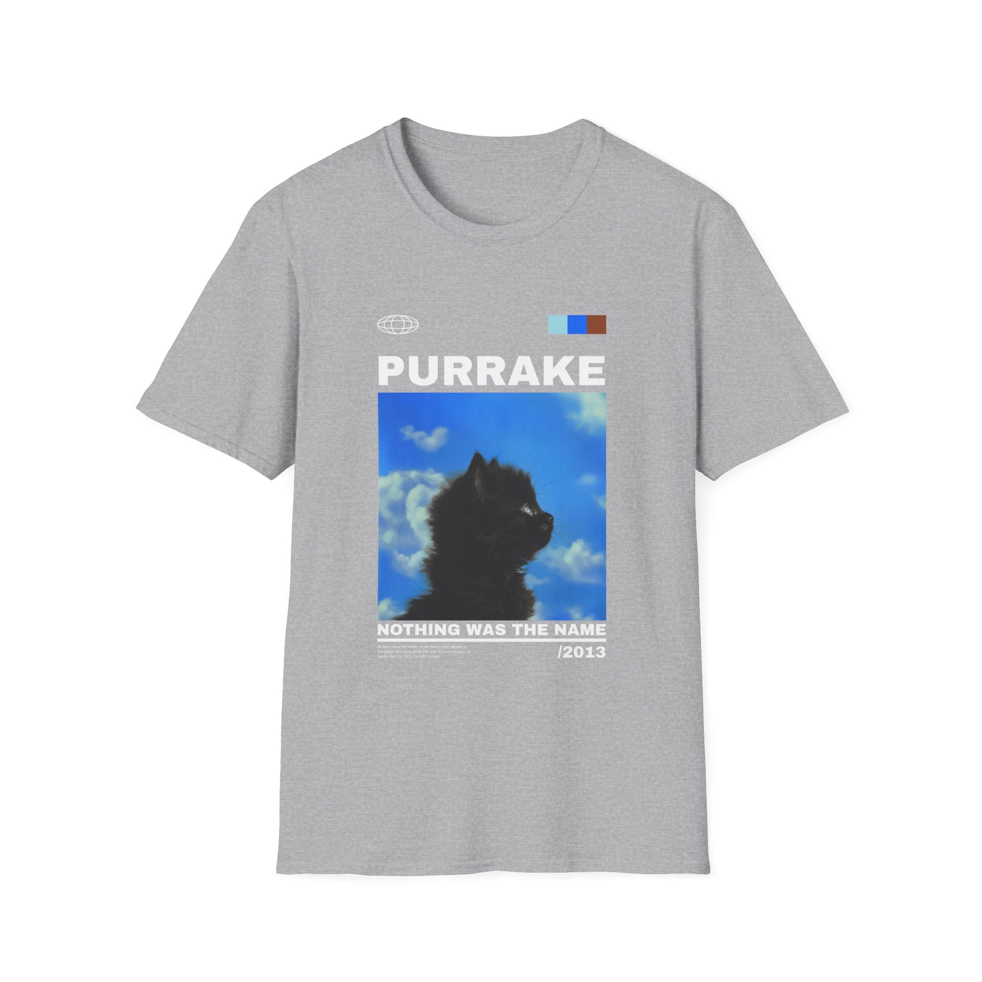 Music- PURRAKE Cat Shirt Sport Grey Printify T-Shirt Rhythm & Drip Apparel