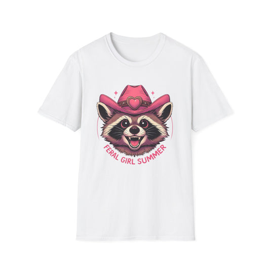 Summer- Feral Girl Summer T-Shirt White Printify T-Shirt Rhythm & Drip Apparel