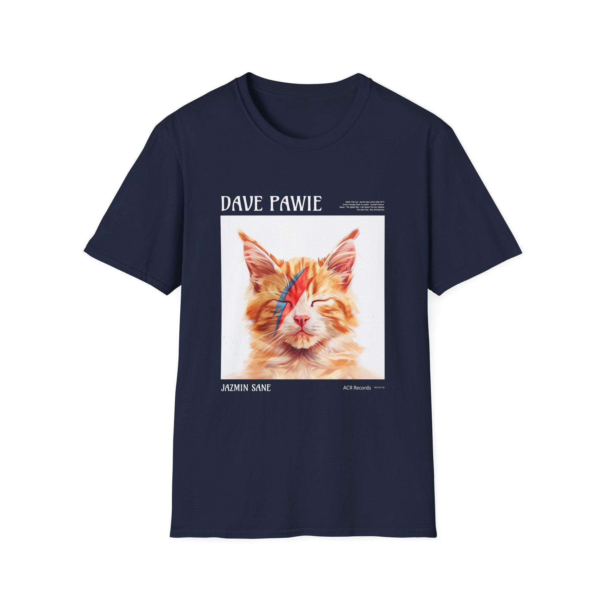 Music- Dave Pawie T-Shirt Navy Printify T-Shirt Rhythm & Drip Apparel