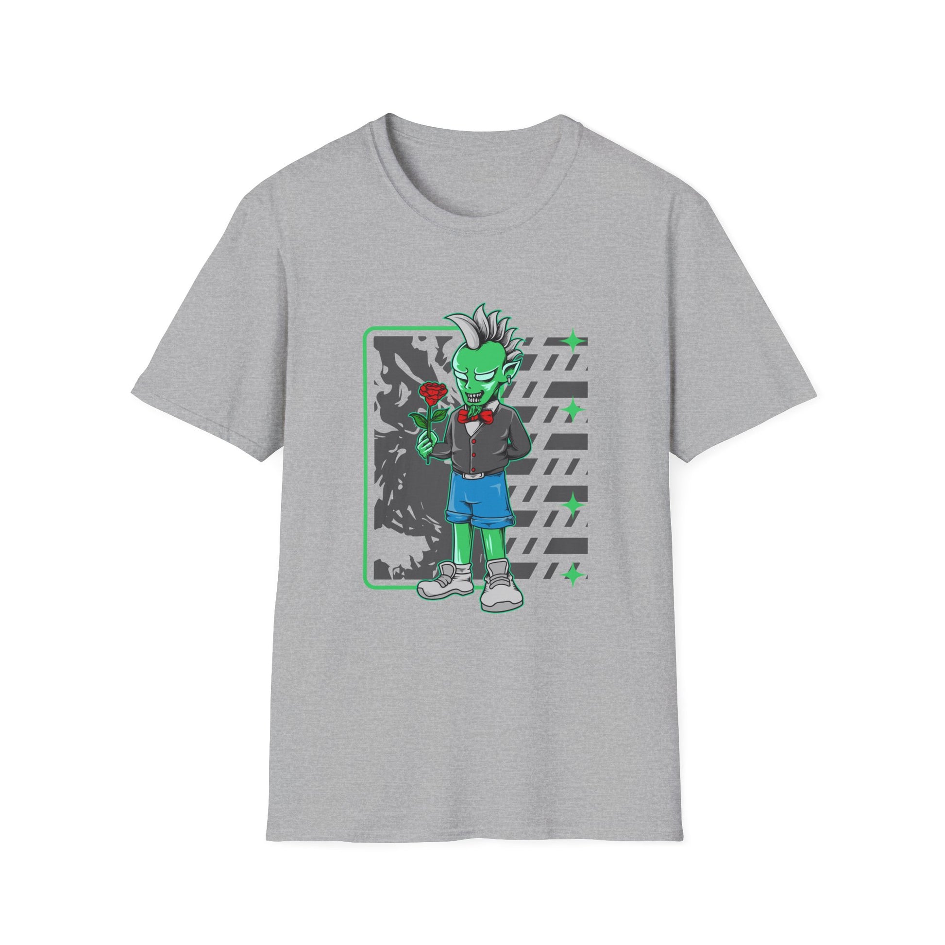 Anime Inspired Rocker Zombie Tee Sport Grey Printify T-Shirt Rhythm & Drip Apparel