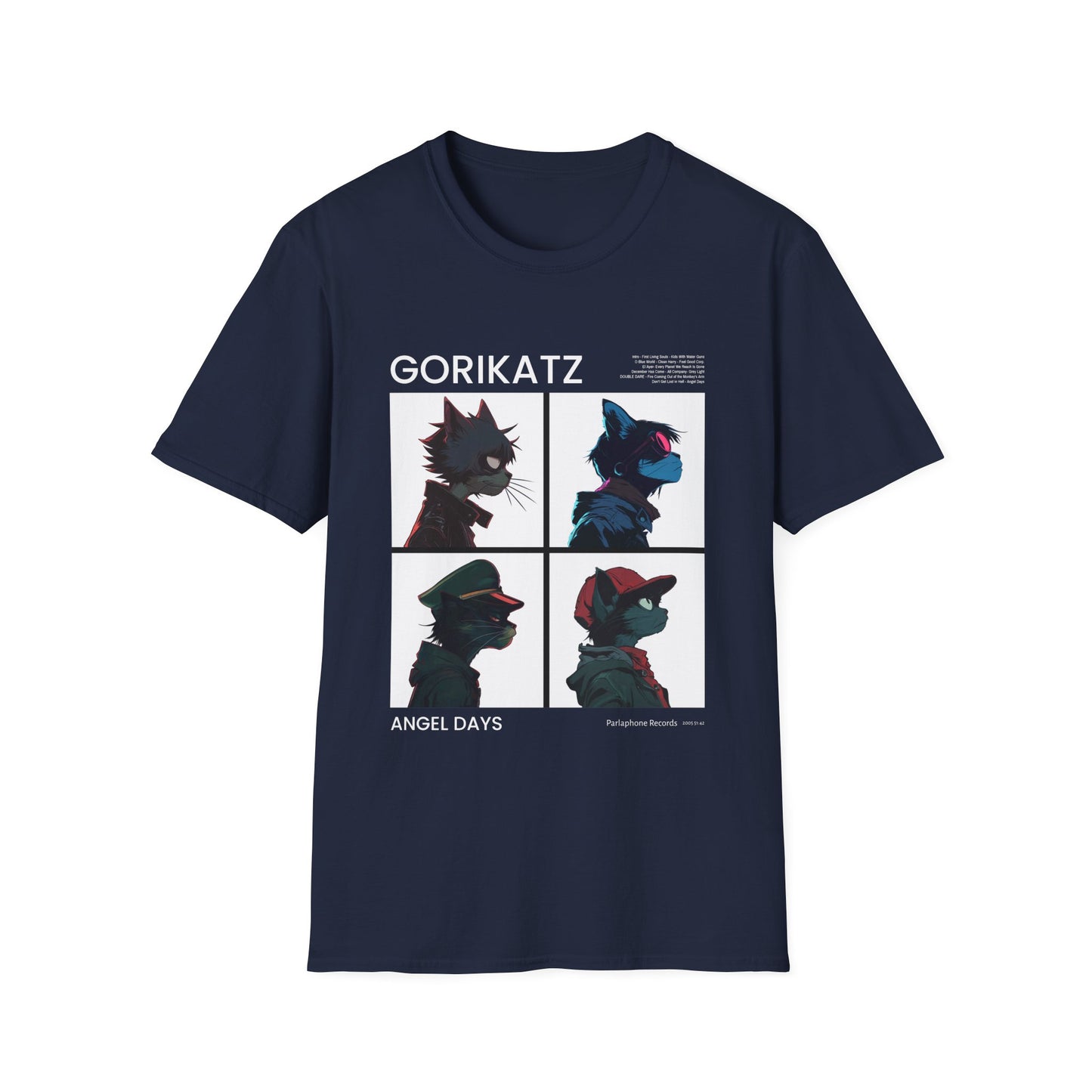 Music- Gorikatz Graphic Tee Navy Printify T-Shirt Rhythm & Drip Apparel