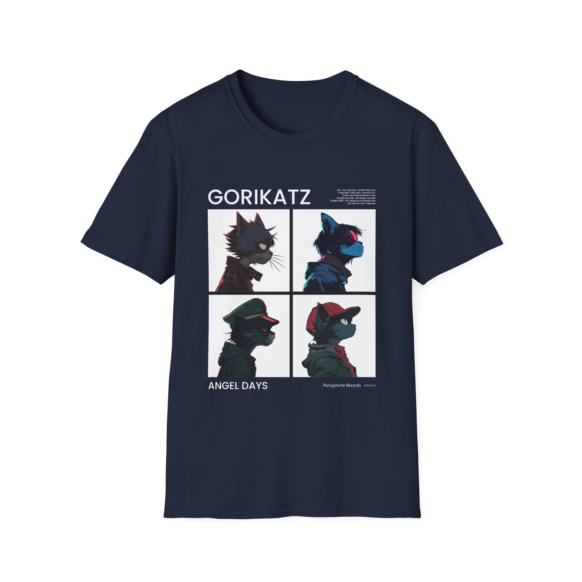 Music- Gorikatz Graphic Tee Navy Printify T-Shirt Rhythm & Drip Apparel