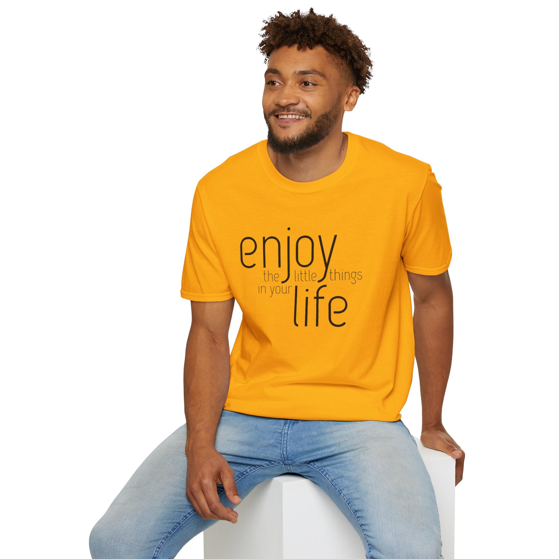 Enjoy the Little Things T-Shirt | Unisex Softstyle Tee for Everyday Comfort - Rhythm & Drip
