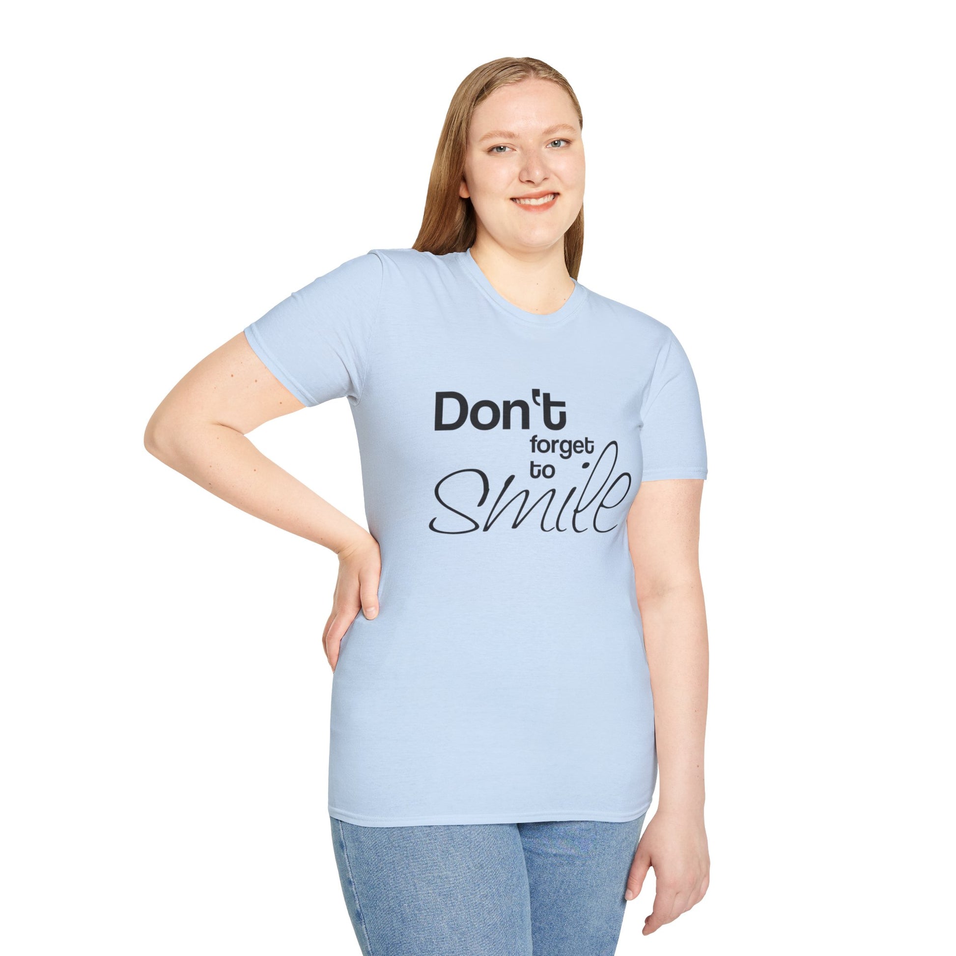 Inspirational Quote Unisex T-Shirt – "Don't Forget to Smile" - Rhythm & Drip